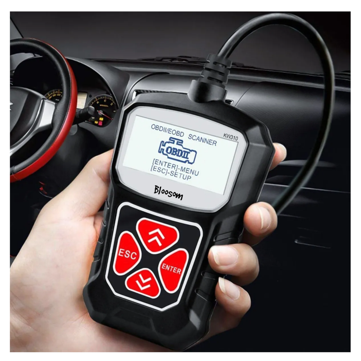 Escáner Automotriz Obd2 Lector De Códigos De Fallas, Negro