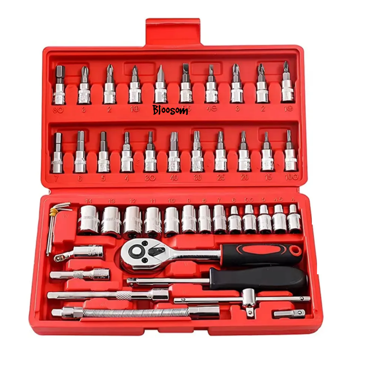 Kit De Herramientas Mecanica 46 Pz, Estuche naranja