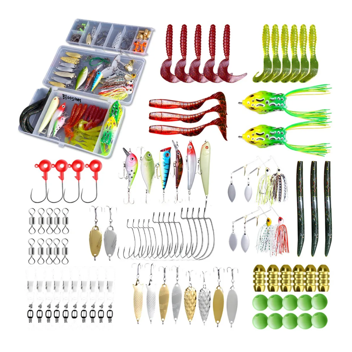Señuelos Pesca Profesional, kit De Curricanes Pesca 102 Pcs, Multicolor