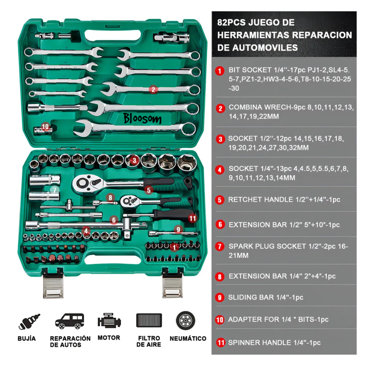 Kit De Agujas Para Pesca Huudngeje | Gancho, Larguero Y Taladro | De Acero Inoxidable Y ABS | Verde | Longitud 9.3 Cm