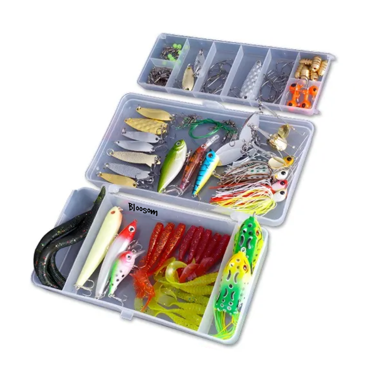 Señuelos Pesca Profesional, kit De Curricanes Pesca 102 Pcs, Multicolor