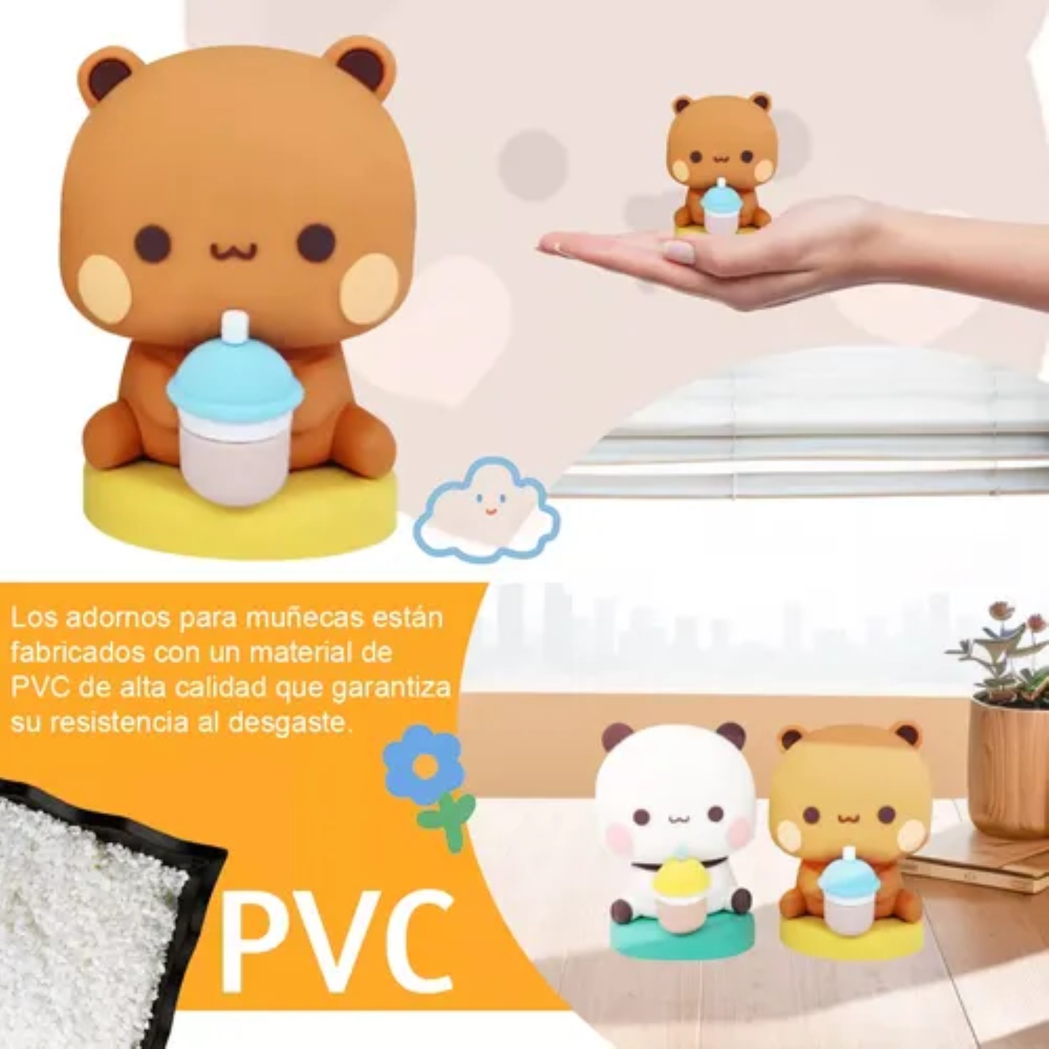 Peluche Bubu Y Dudu Set 2 Piezas | Oso Y Panda De Peluche Suave | Almohada Y Decoración Para Niños - Regalo Original