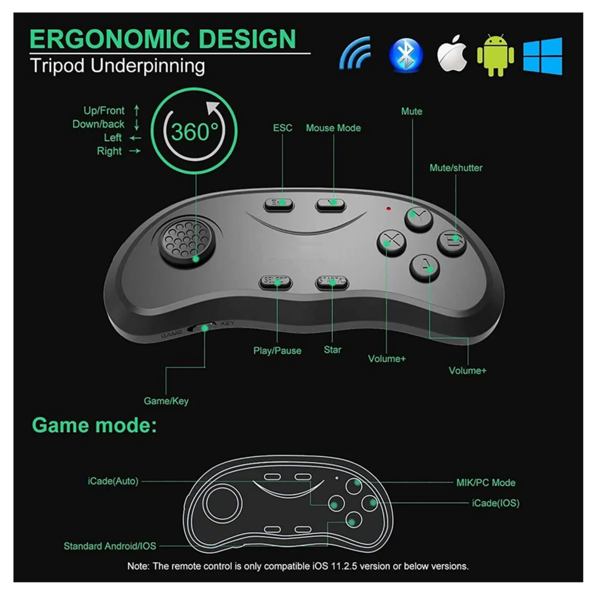 Gafas Con Control Remoto Realidad Virtual 3d, Blanco