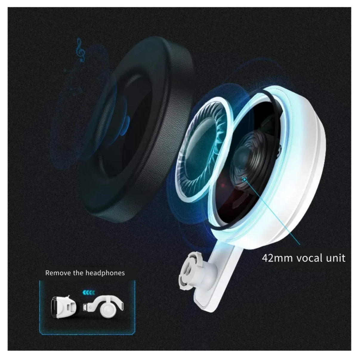 Gafas Con Control Remoto Realidad Virtual 3d, Blanco
