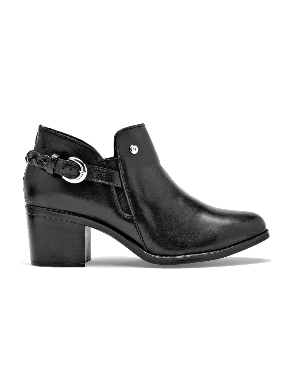 BOTIN MUJER DE PIEL COLOR NEGRO