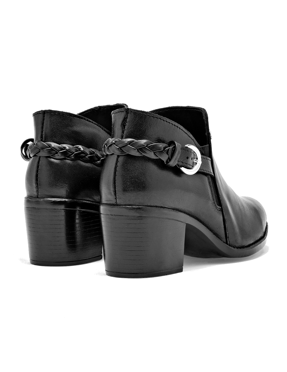 BOTIN MUJER DE PIEL COLOR NEGRO