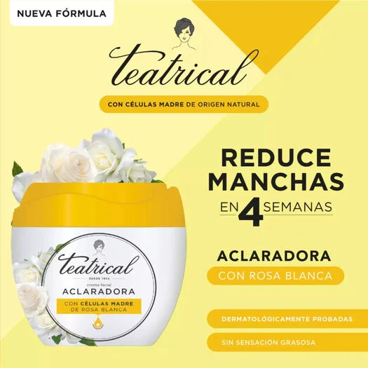 Teatrical crema facial aclaradora con celulas madre
