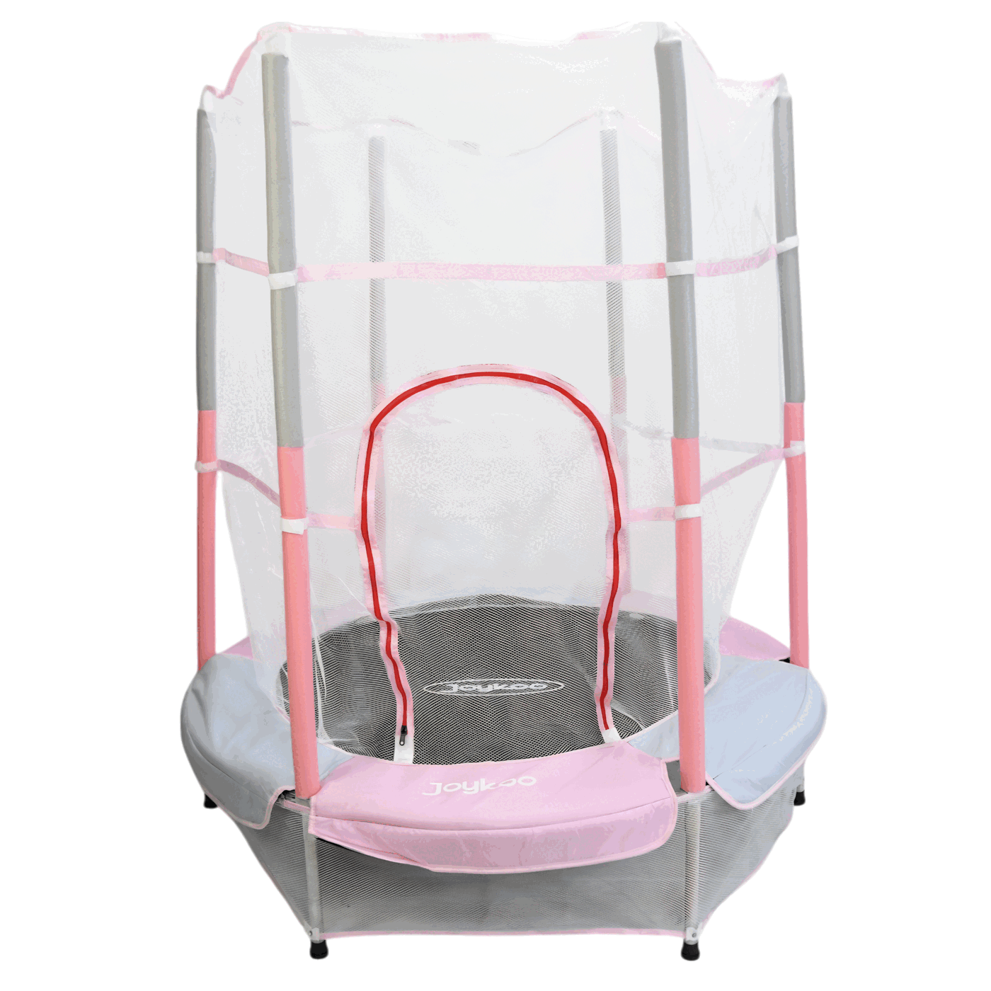 Trampolín Infantil Brincolín 140 cm 55 Pulgadas con Red de Seguridad Alta 36 Resortes  Soporta 50 kg - Rosa
