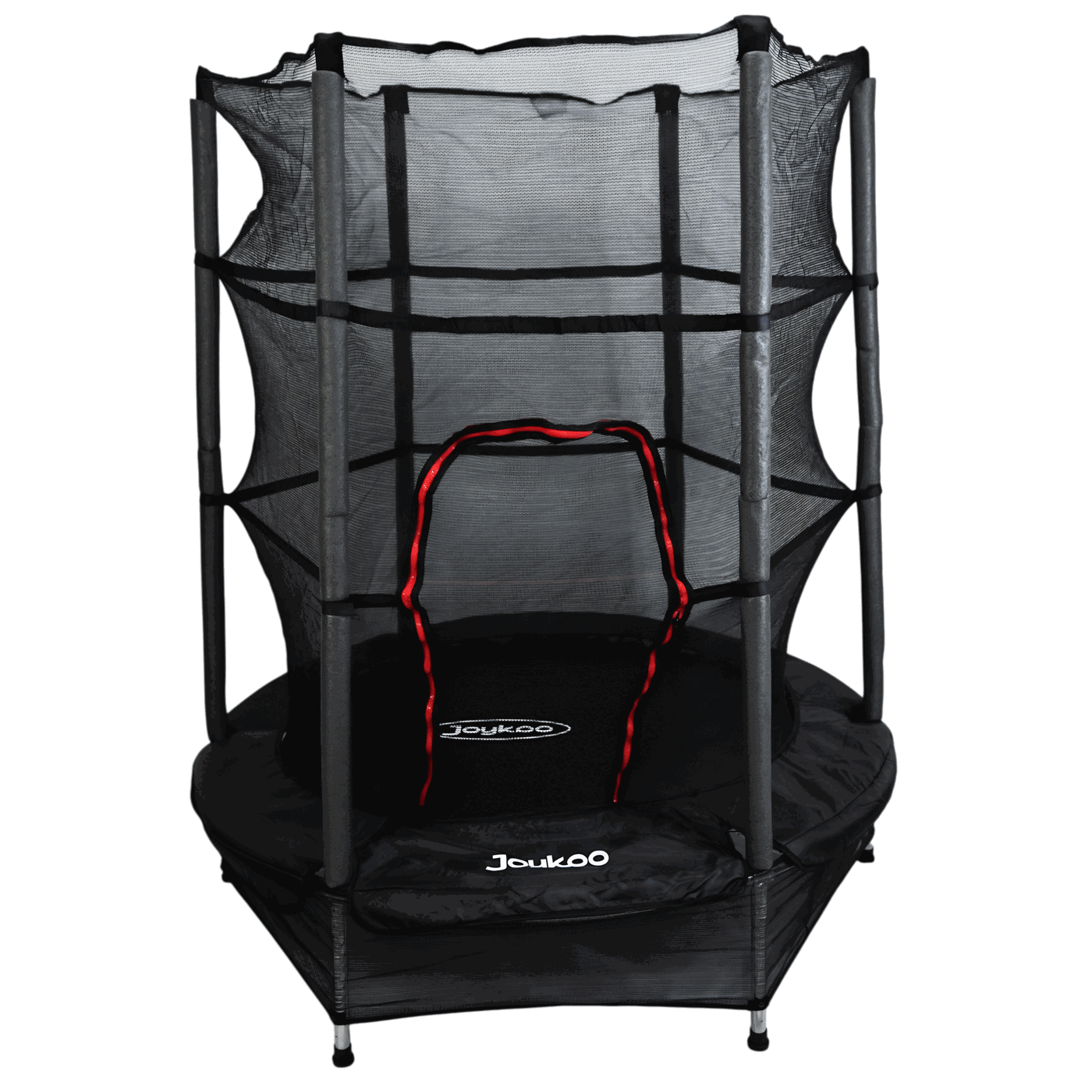 Trampolín Infantil Brincolín 140 cm 55 Pulgadas con Red de Seguridad Alta 36 Resortes  Soporta 50 kg - Negro