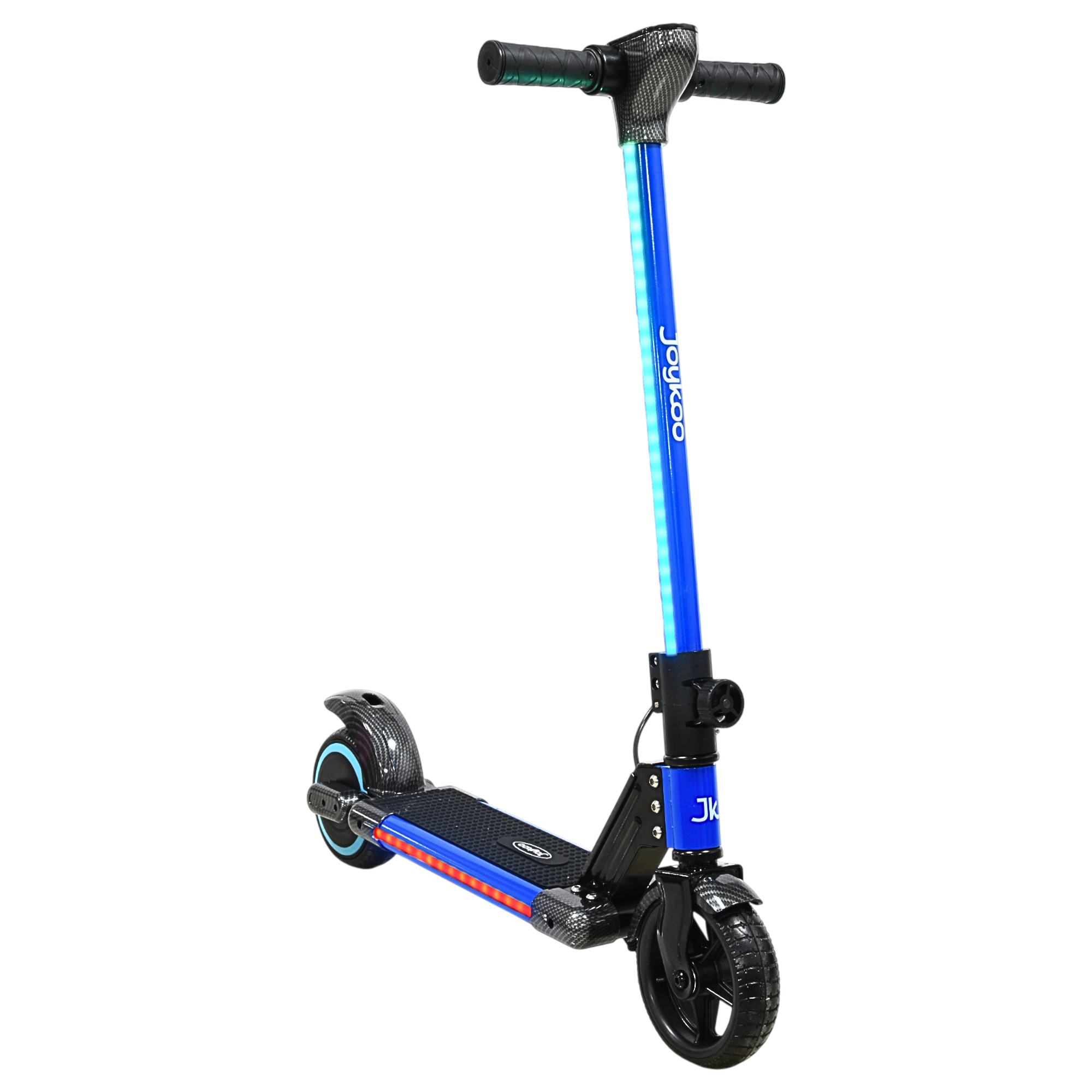 Scooter Eléctrico para Niños con Luces LED Plegable Batería de Litio 24V Ruedas de Goma Soporta hasta 60 kg - Azul