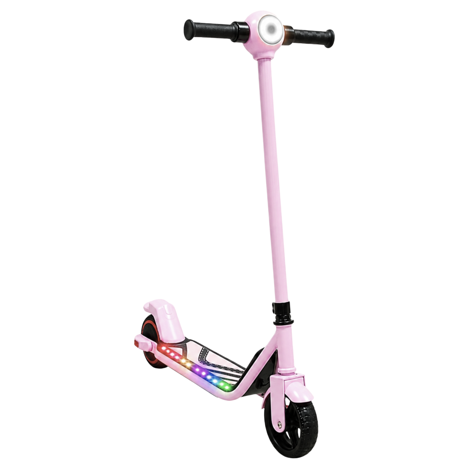 Scooter Eléctrico para Niños con Luces LED Batería de 24V 15 km/h Freno Eléctrico Ruedas de Goma - Rosa