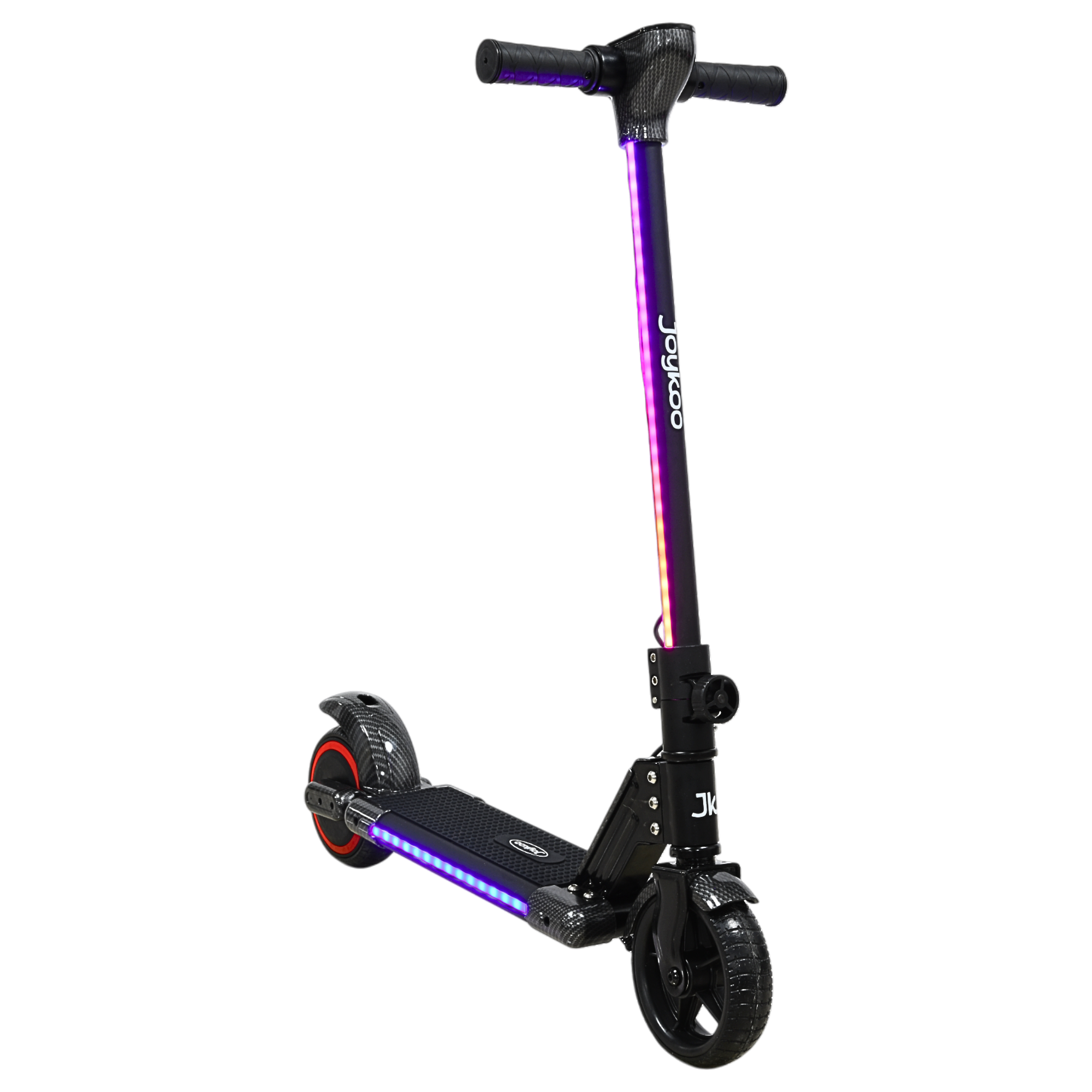 Scooter Eléctrico para Niños con Luces LED Plegable Batería de Litio 24V Ruedas de Goma Soporta hasta 60 kg - Negro