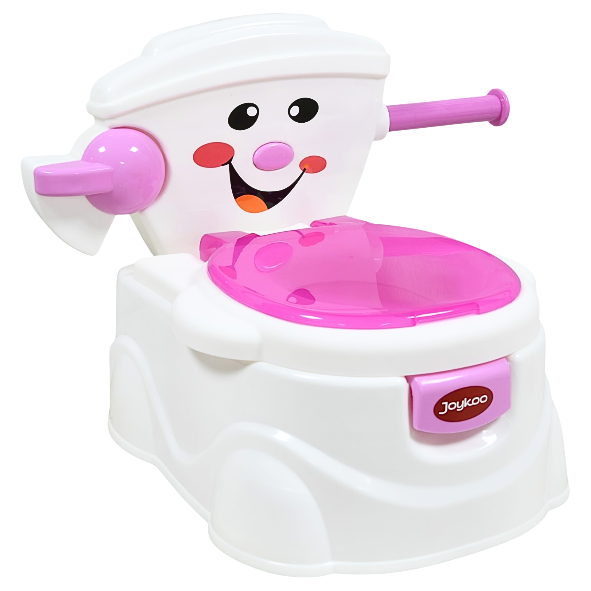 Baño Entrenador para Niños con Porta Rollo de Papel Recipiente de 1.6 L Sistema Anti Salpicaduras - Rosa