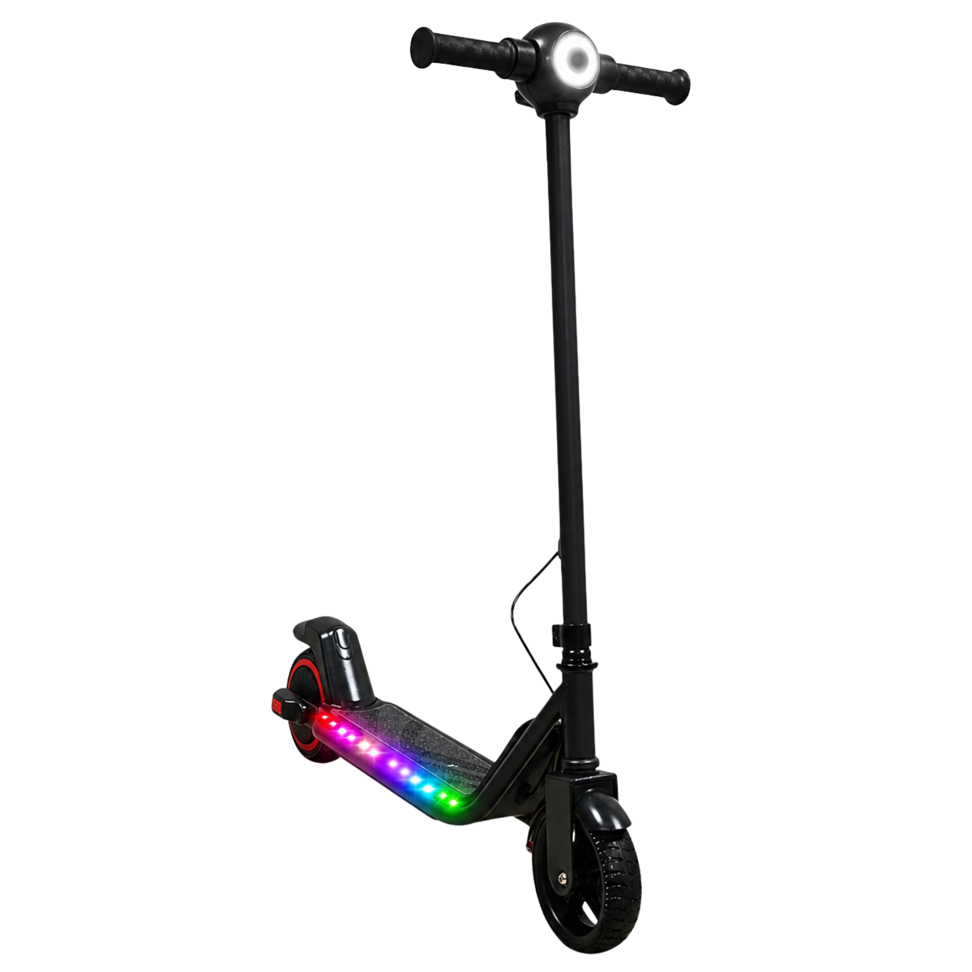 Scooter Eléctrico para Niños con Luces LED Batería de 24V 15 km/h Freno Eléctrico Ruedas de Goma - Negro