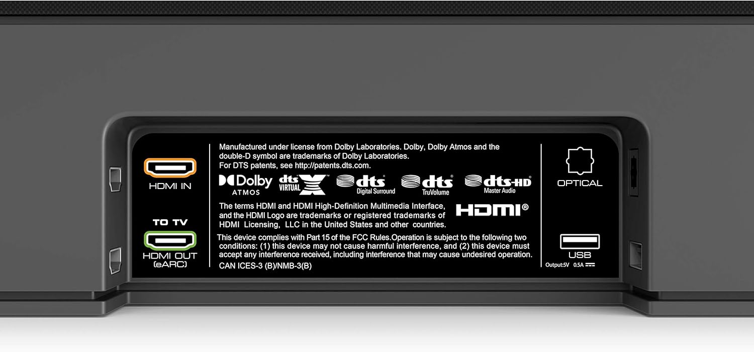 Equipo De Sonido Vizio M-series 5.1 Barra Subwoofer Speakers Dobly Atmos 