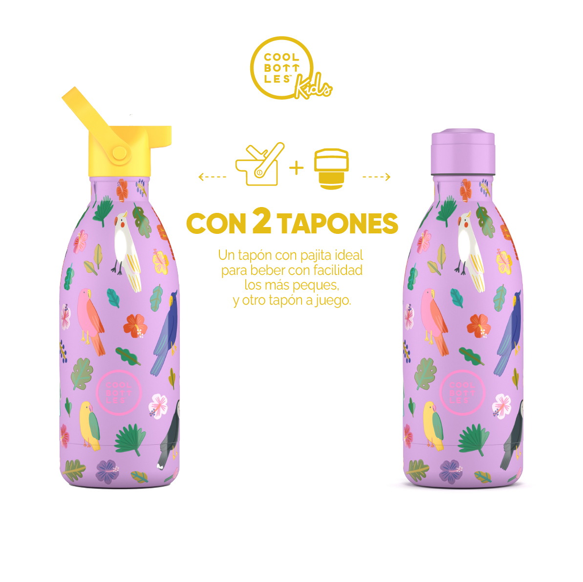 Cool Bottles Botella Termo Kids Fly Free 500 Ml