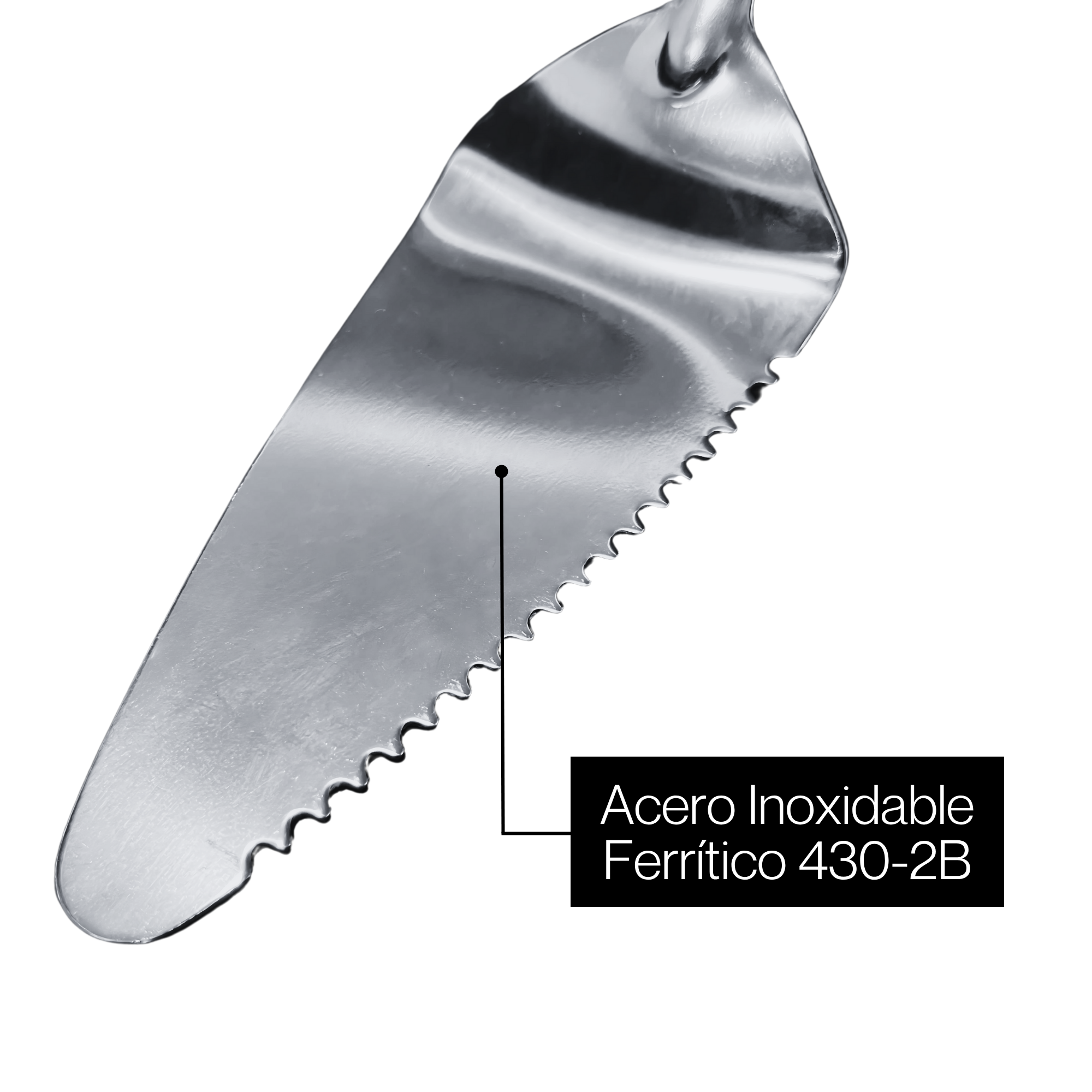 Pala Para Pastel Möven de Acero Inoxidable – Diseño Liso Plateado