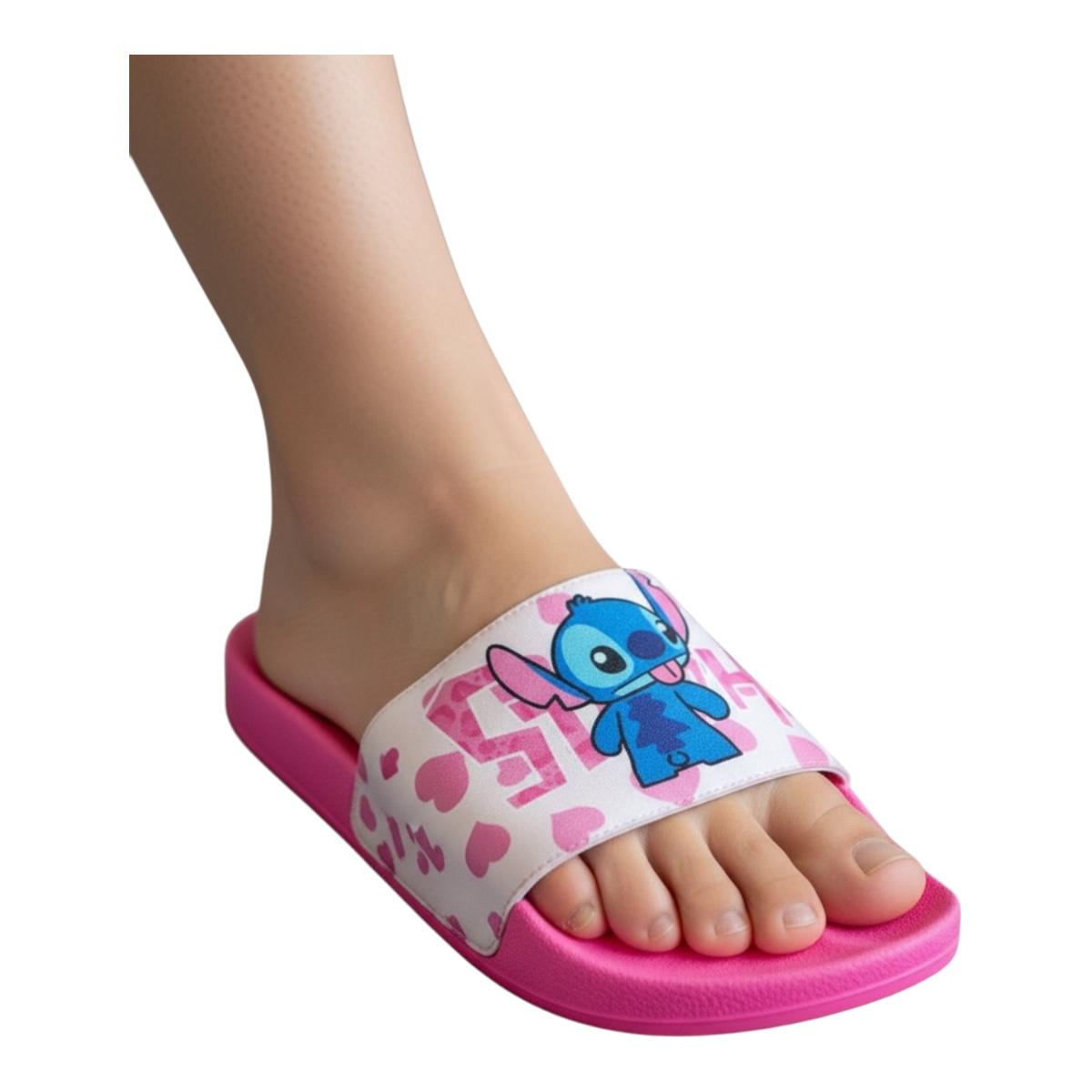 SANDALIAS CASUALES TIPO SLIDE UNISEX DISEÑO PERSONAJES STITCH.