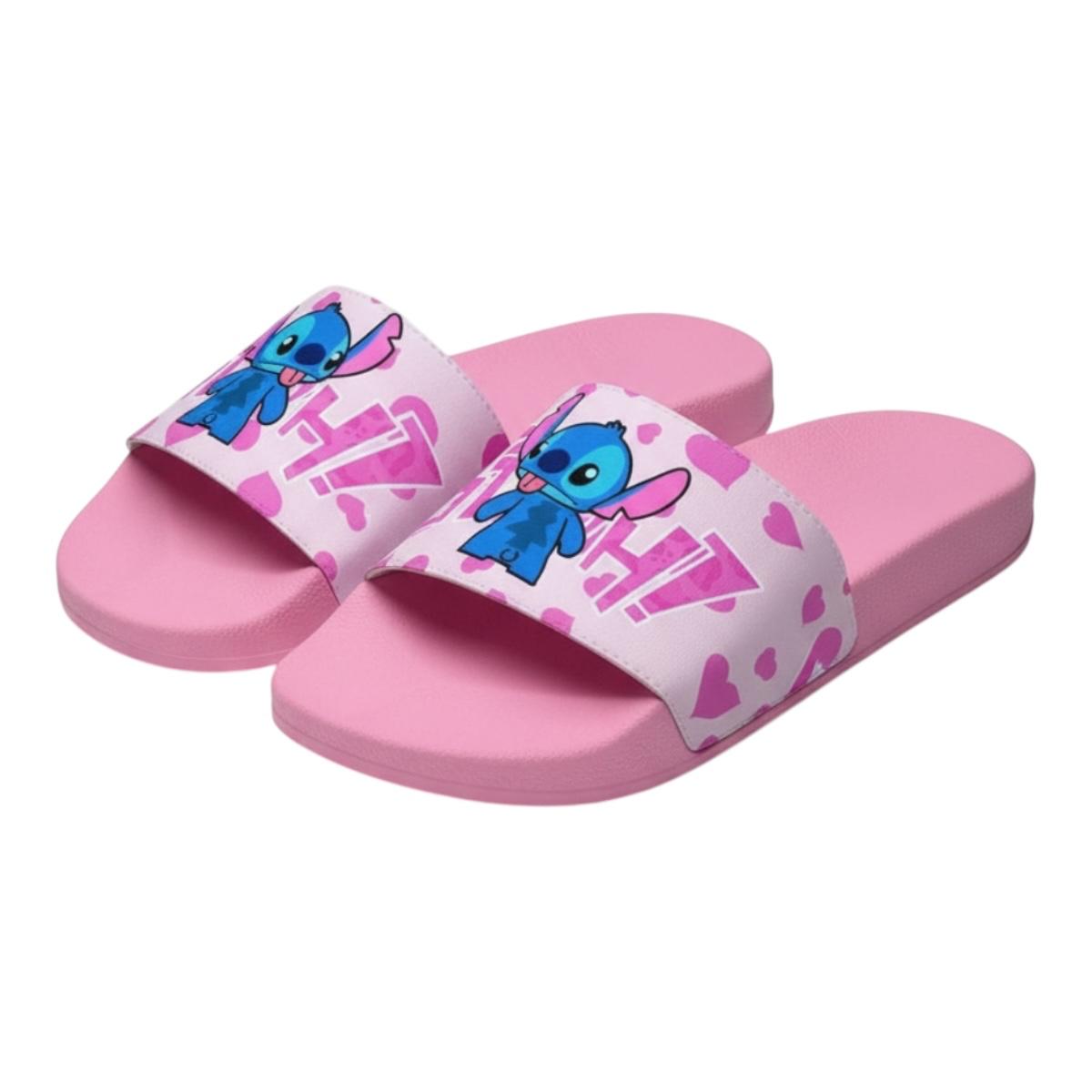 SANDALIAS CASUALES TIPO SLIDE UNISEX DISEÑO PERSONAJES STITCH.