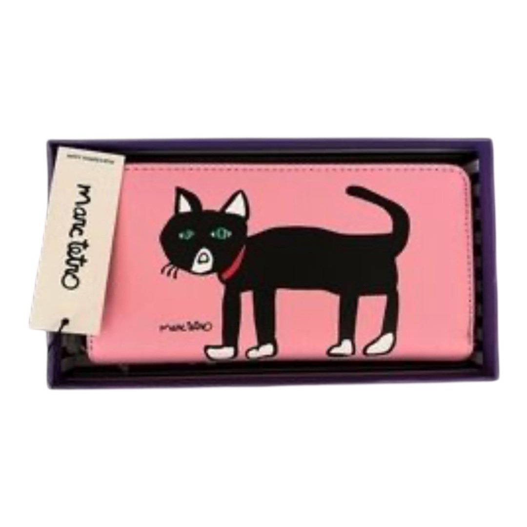 Billetera Marc Tetro Gato Piel Sintética