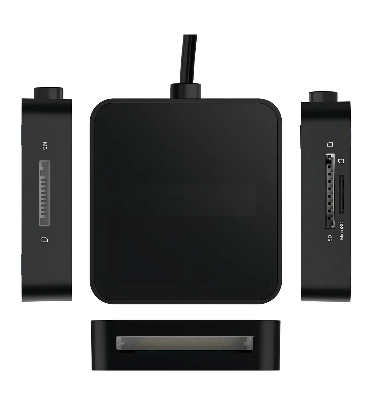 Lector de Tarjetas SD 4 En 1, USB 3.0 de 5Gbps Para Tarjetas de Memoria Malubero Color Negro