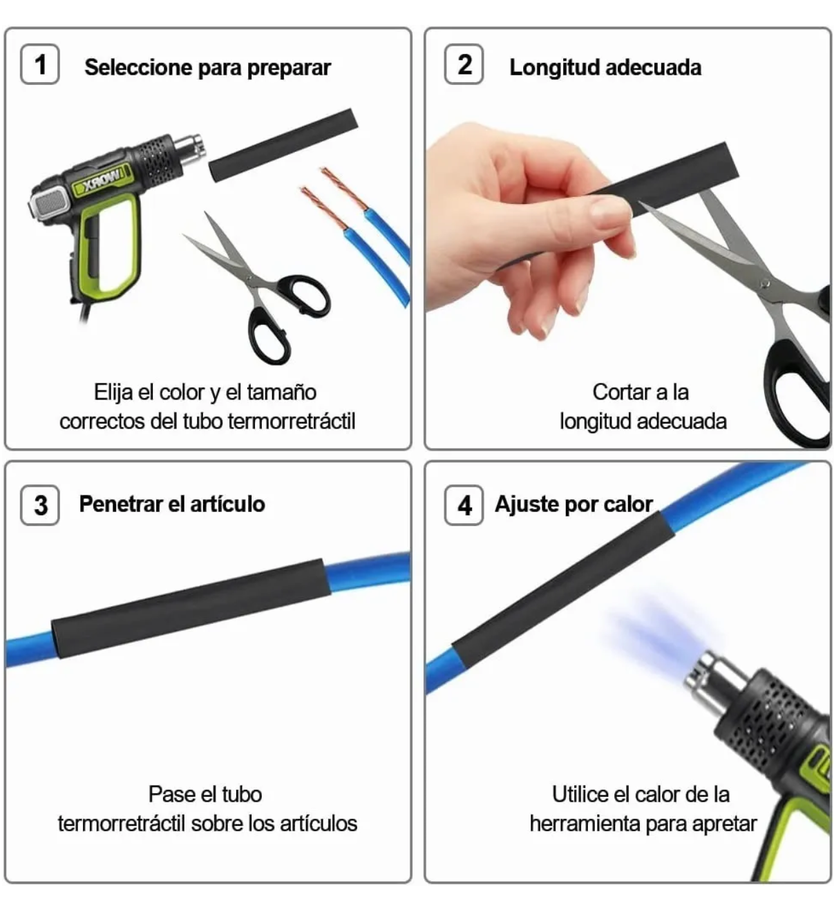 Termofit 750 Piezas Tubos Termorretráctiles Malubero Empalme12 Tamaño