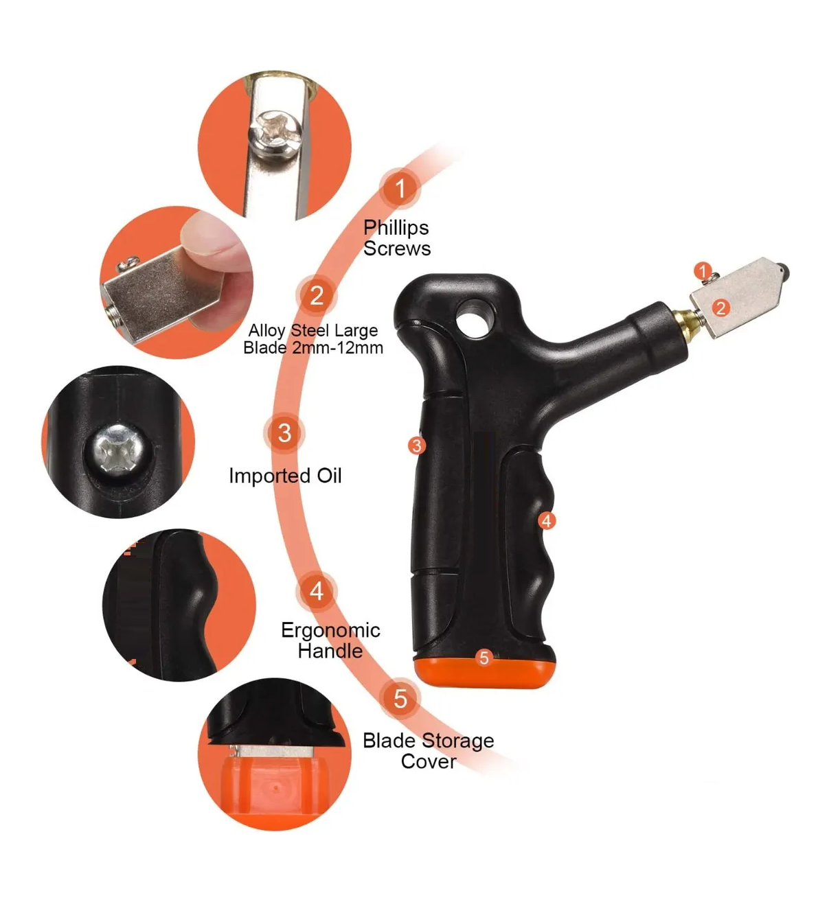 Cortadora De Azulejos, Vidrio Y Cerámica, Malubero Con Desarmador