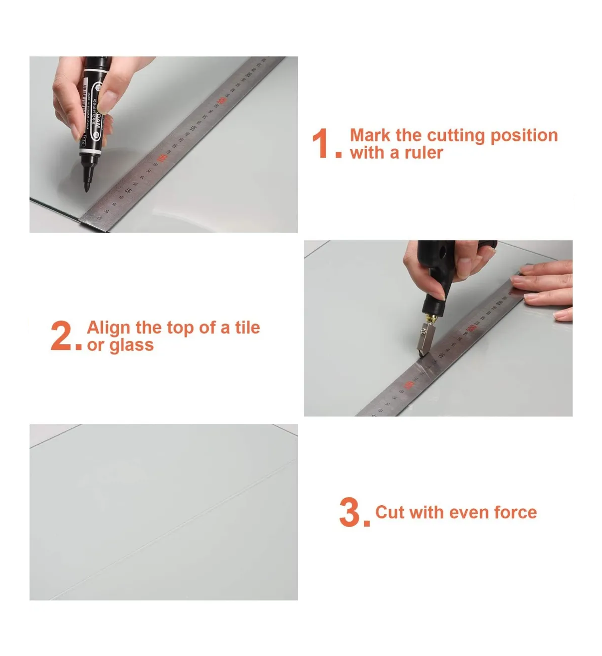 Cortadora De Azulejos, Vidrio Y Cerámica, Malubero Con Desarmador