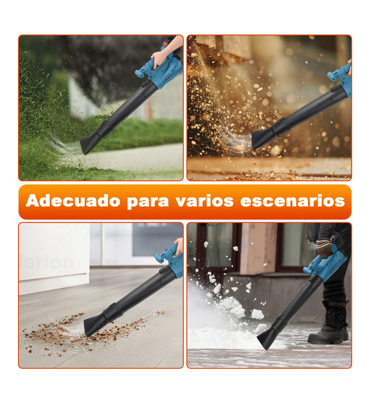 Sopladora Aspiradora De Aire Inalambrica Malubero Eléctrica Portátil 21v 600w 2 4.0Batería Merion M+W+1