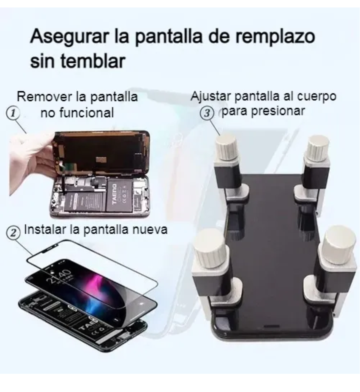 4 Pinzas Metal Pantalla Celular Clip Sujetadora Prensa Touch Malubero