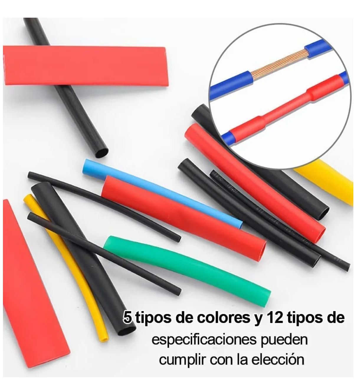 Termofit 750 Piezas Tubos Termorretráctiles Malubero Empalme12 Tamaño