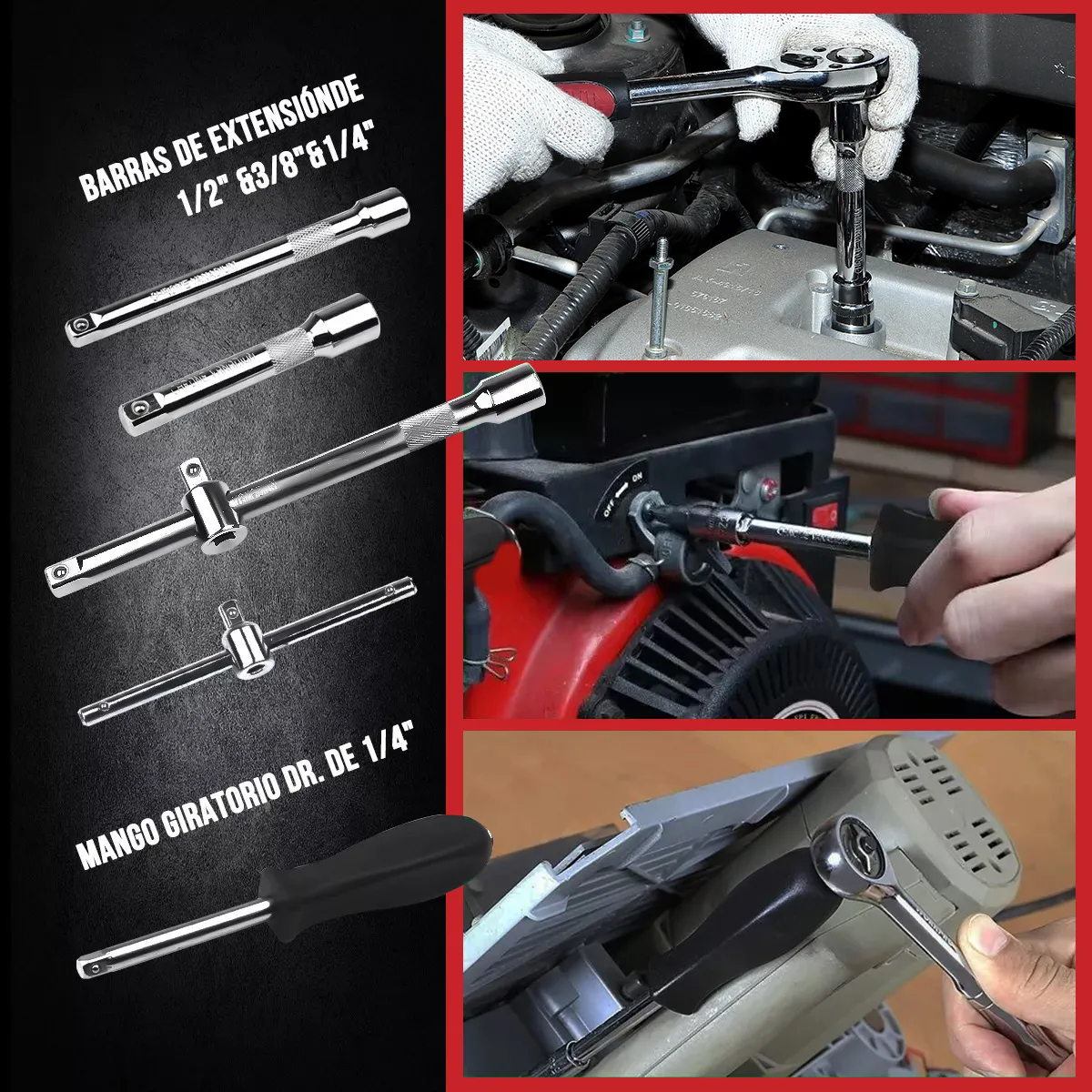 Juego De Dados 172 Piezas Malubero Llaves Autocle Con Estuche