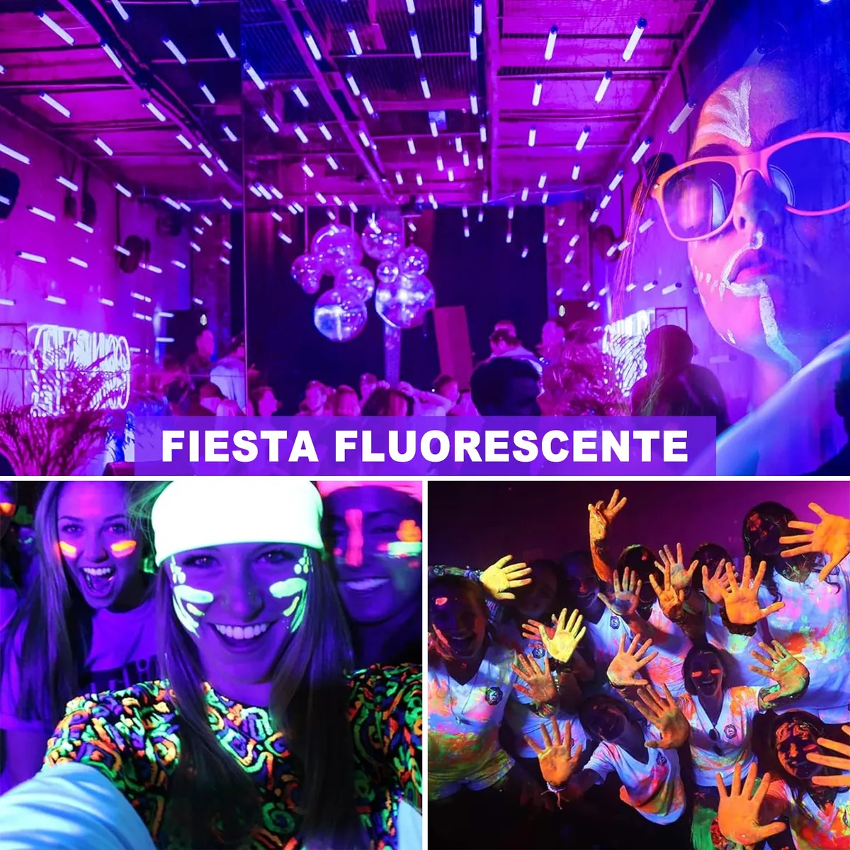 Luces Para Fiestas,ambiente Larga Tira, Luz Uv Led 36w 110v Malubero