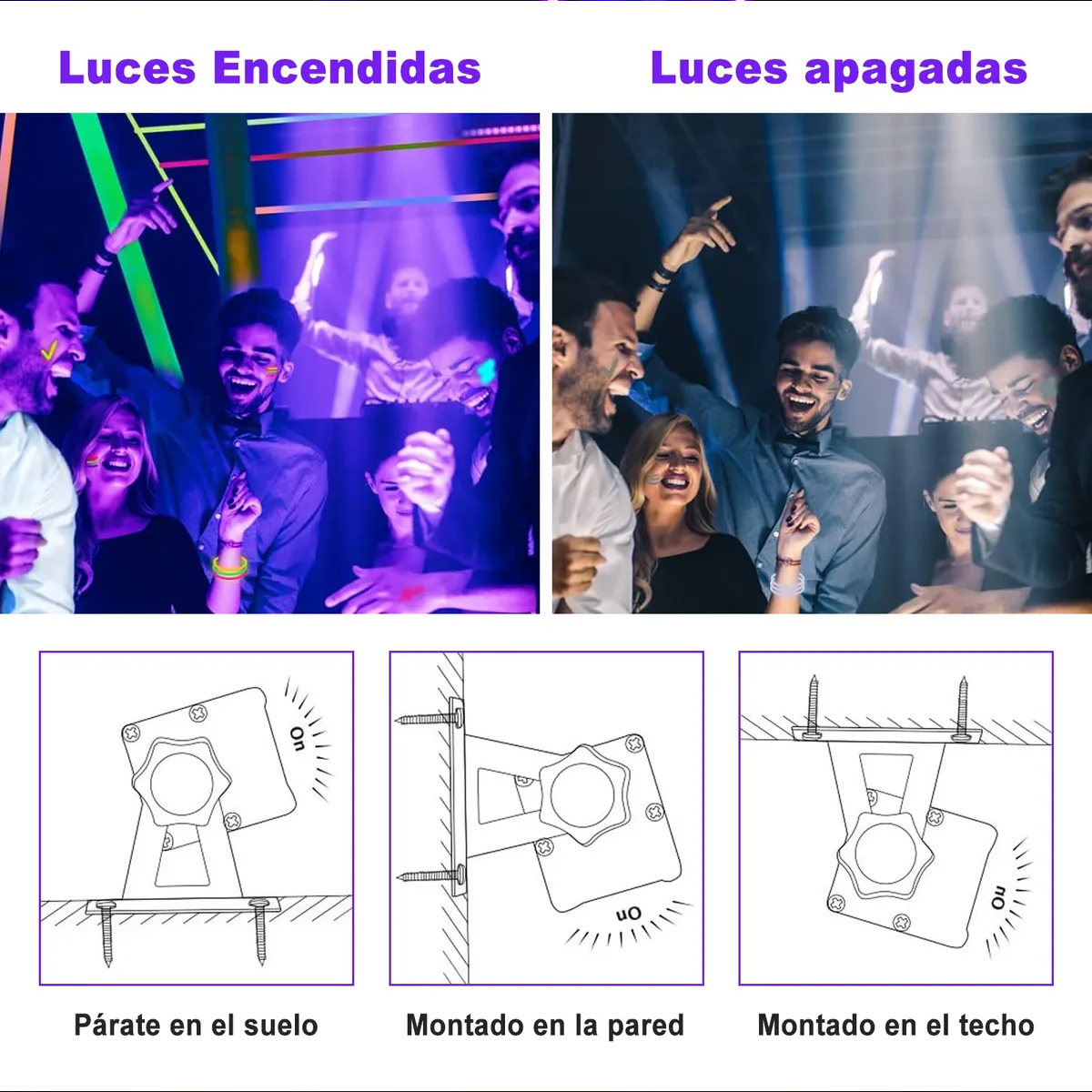 Luces Para Fiestas,ambiente Larga Tira, Luz Uv Led 36w 110v Malubero