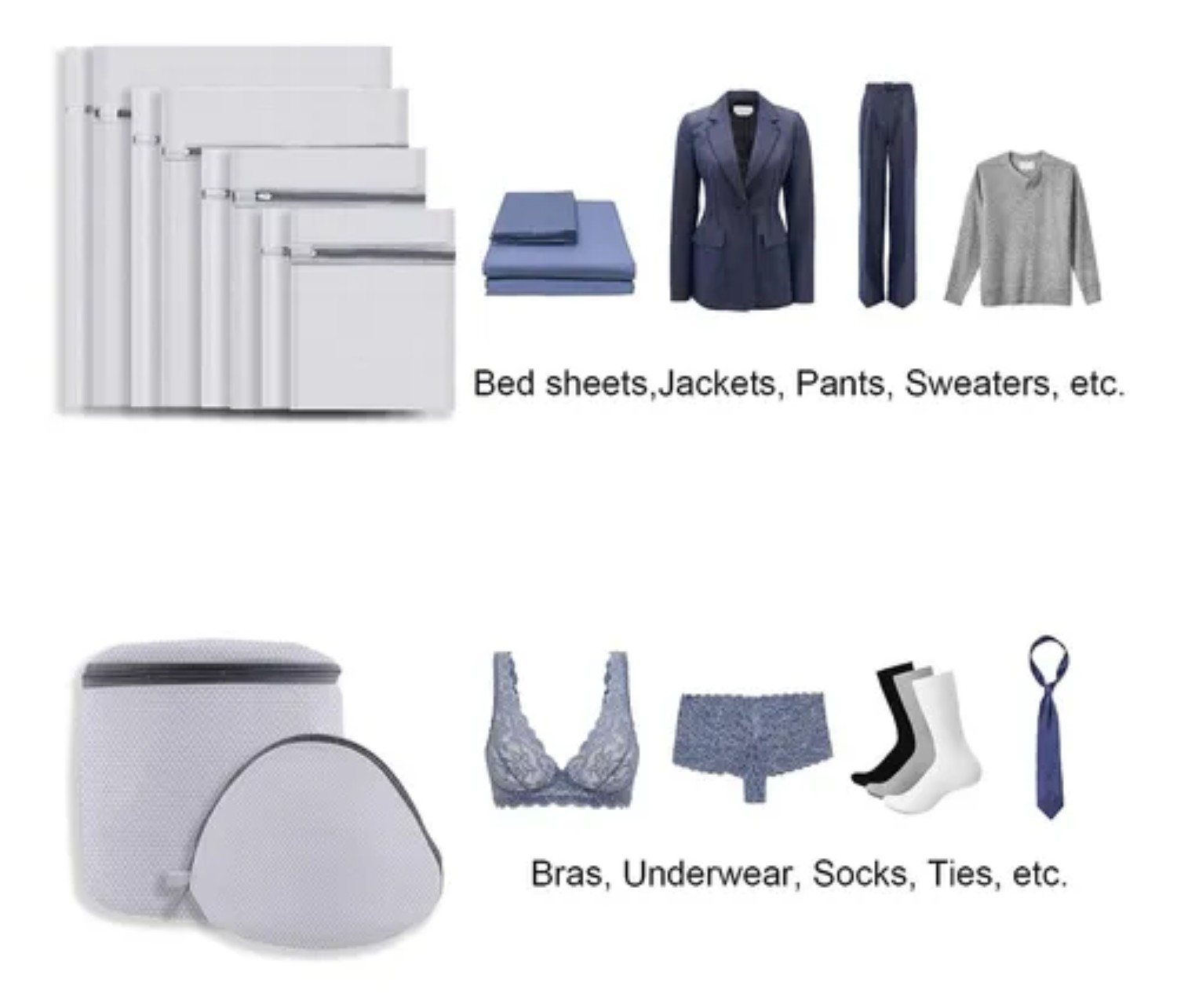 Set De 10 Malla Bolsas De Lavandería Para Lavadora Para Ropa blanca 