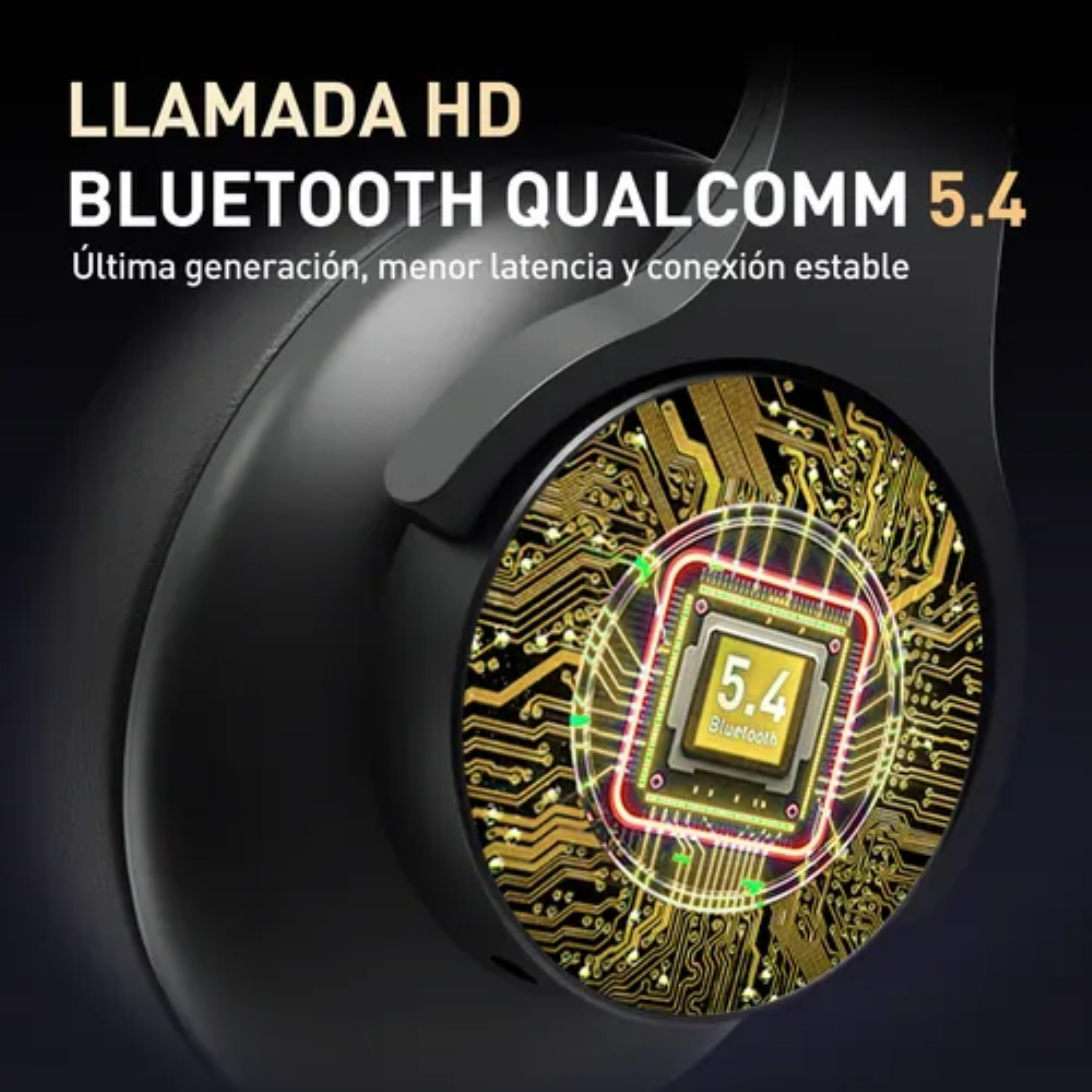 Audifonos Bluetooth Diadema Cancelacion Ruido negro