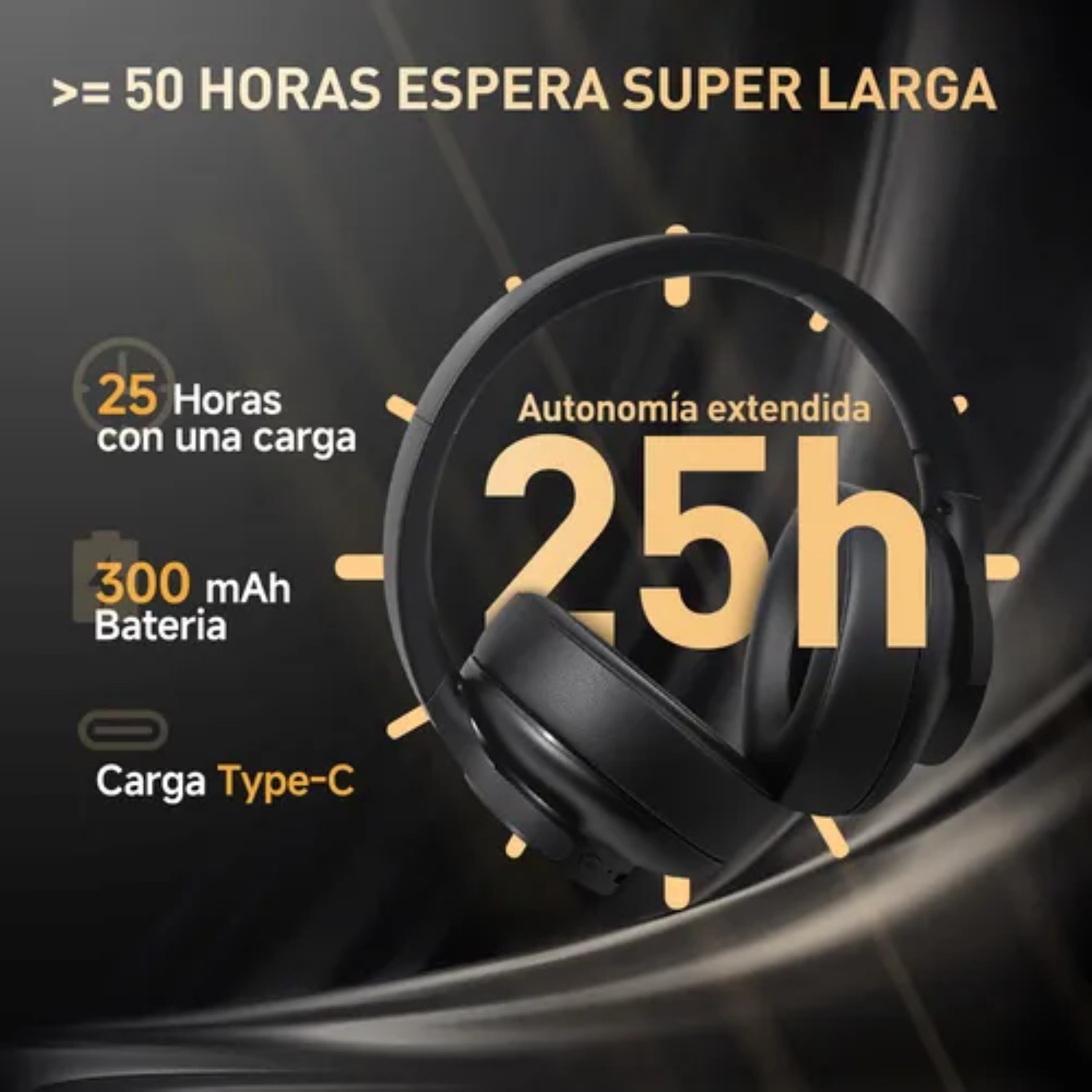 Audifonos Bluetooth Diadema Cancelacion Ruido negro