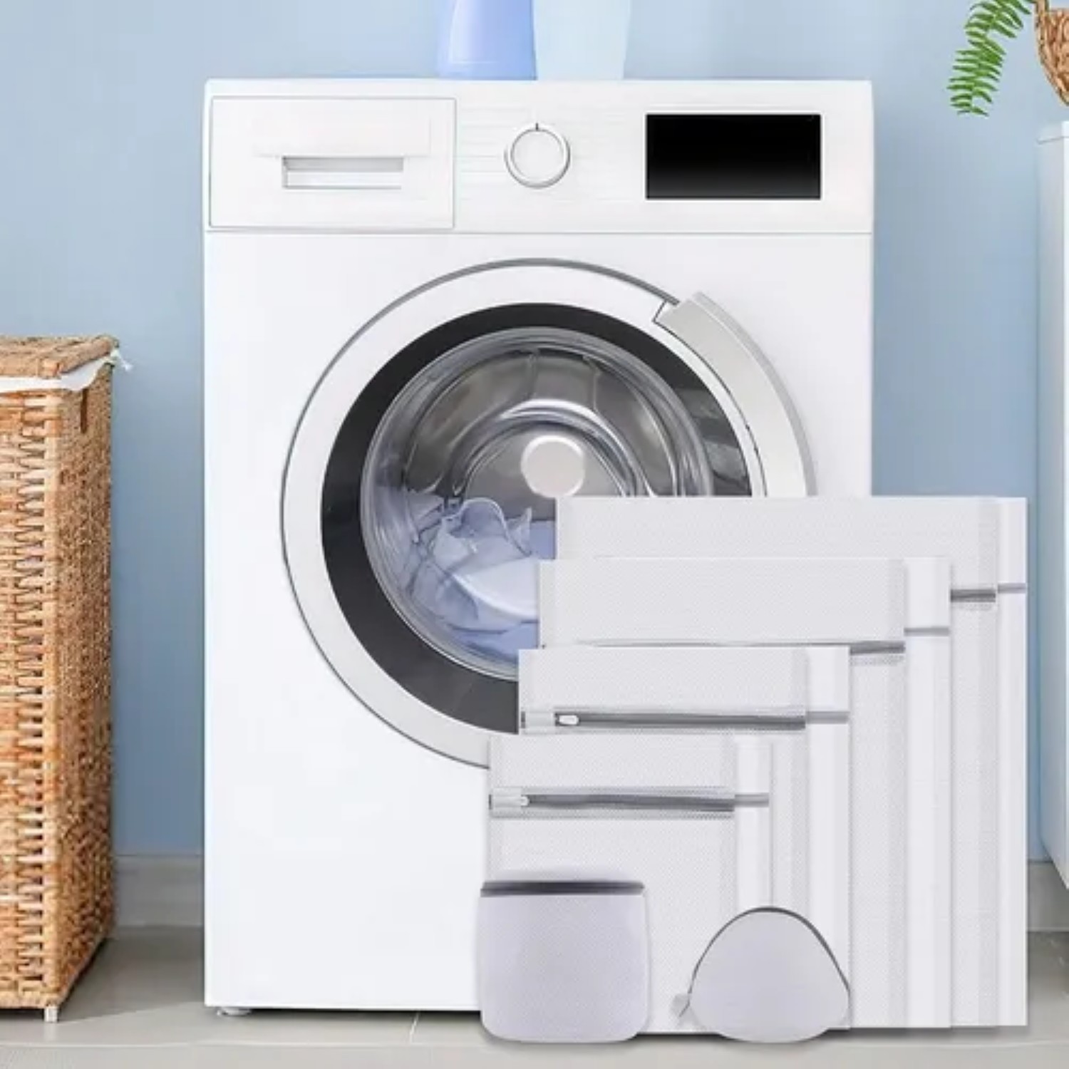 Set De 10 Malla Bolsas De Lavandería Para Lavadora Para Ropa blanca 