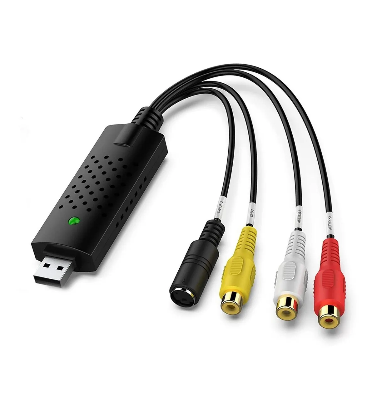 Tarjeta Captura Rca A Usb Convertidor Vhs Vcr A Digital Dvd Malubero