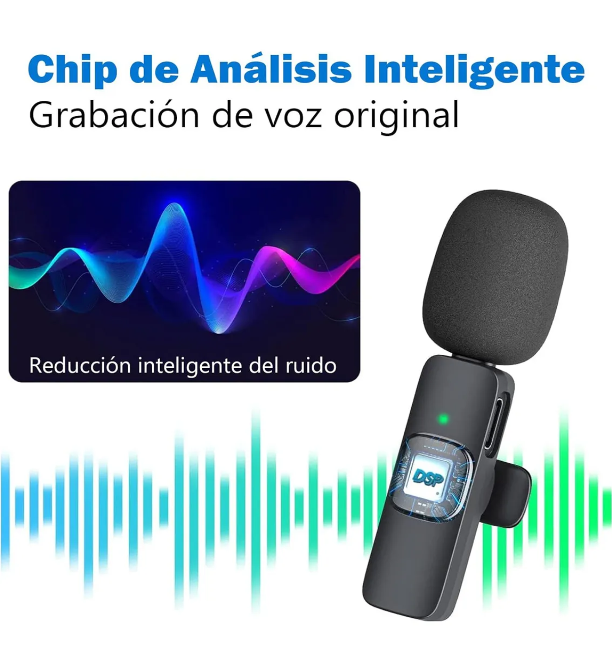 2 Pack Microfono Inalambrico para Celular Lavalier Solapa iPhone Android Grabación Vídeo Malubero