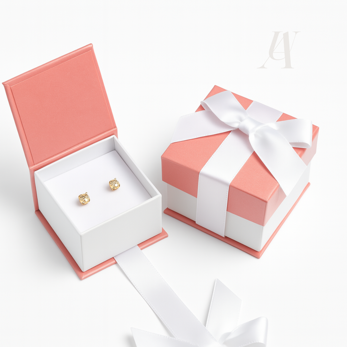 Aretes de circonia bicelada  Authshine oro amarillo de 10 kilates 4mm,mujer y niña