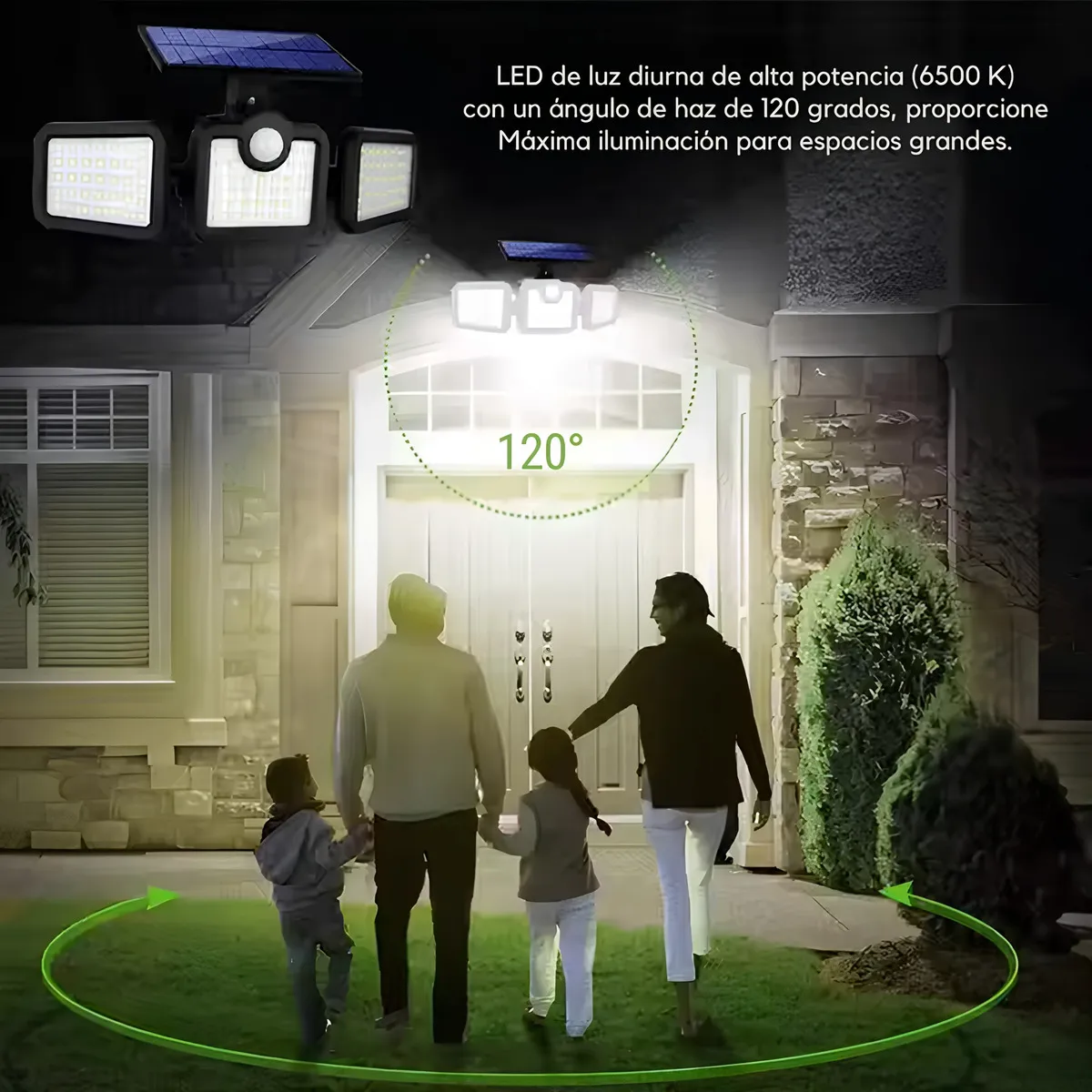 Lámpara Solar para jardín y exterior ideal para alumbrado público, patio, postes y luminarias urbanas