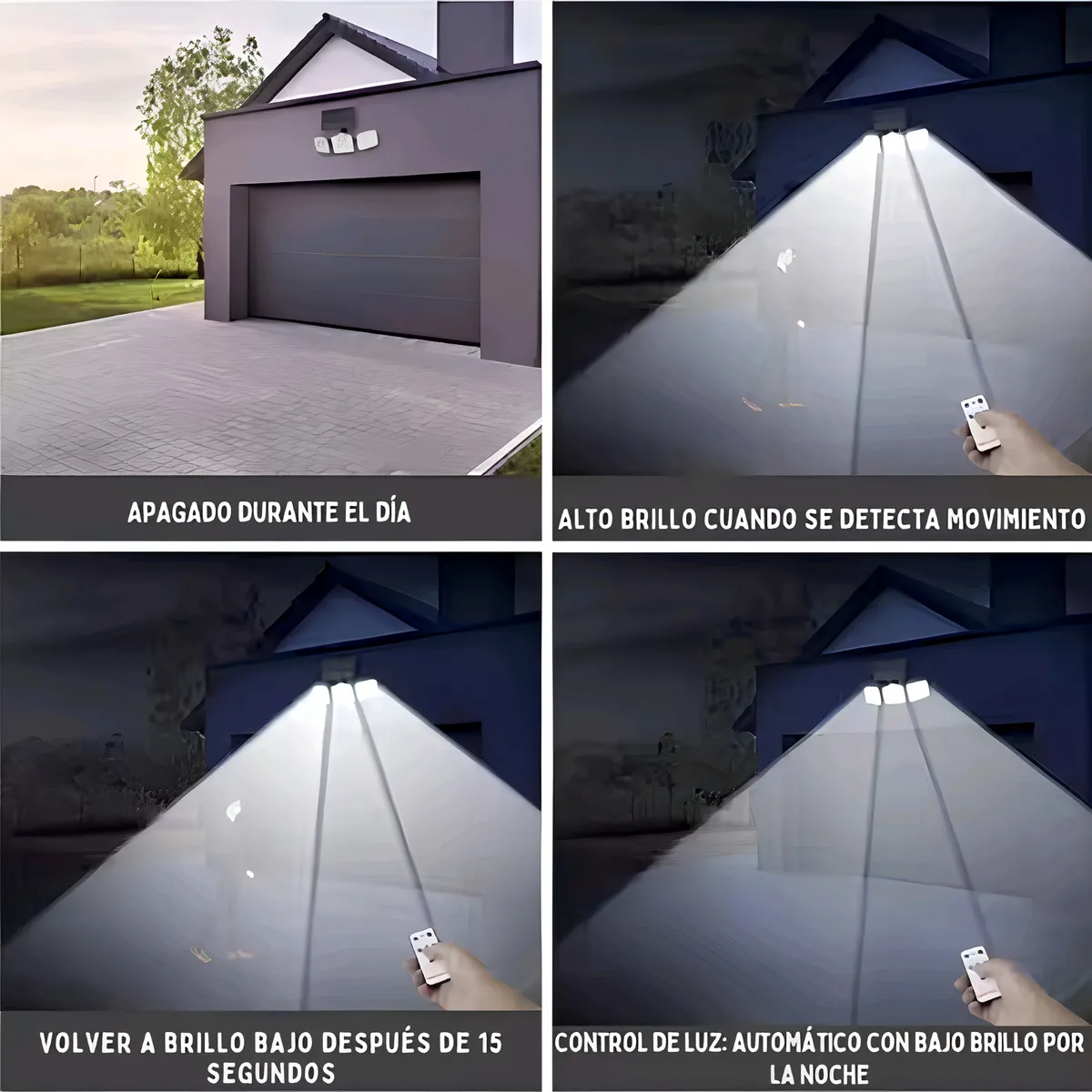 Lámpara Solar para jardín y exterior ideal para alumbrado público, patio, postes y luminarias urbanas