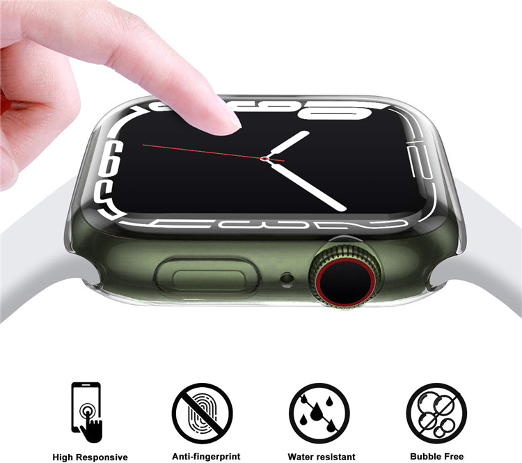 Case Transparente Compatible con Apple Watch 42mm de Alta Resistencia y Sensibilidad Táctil