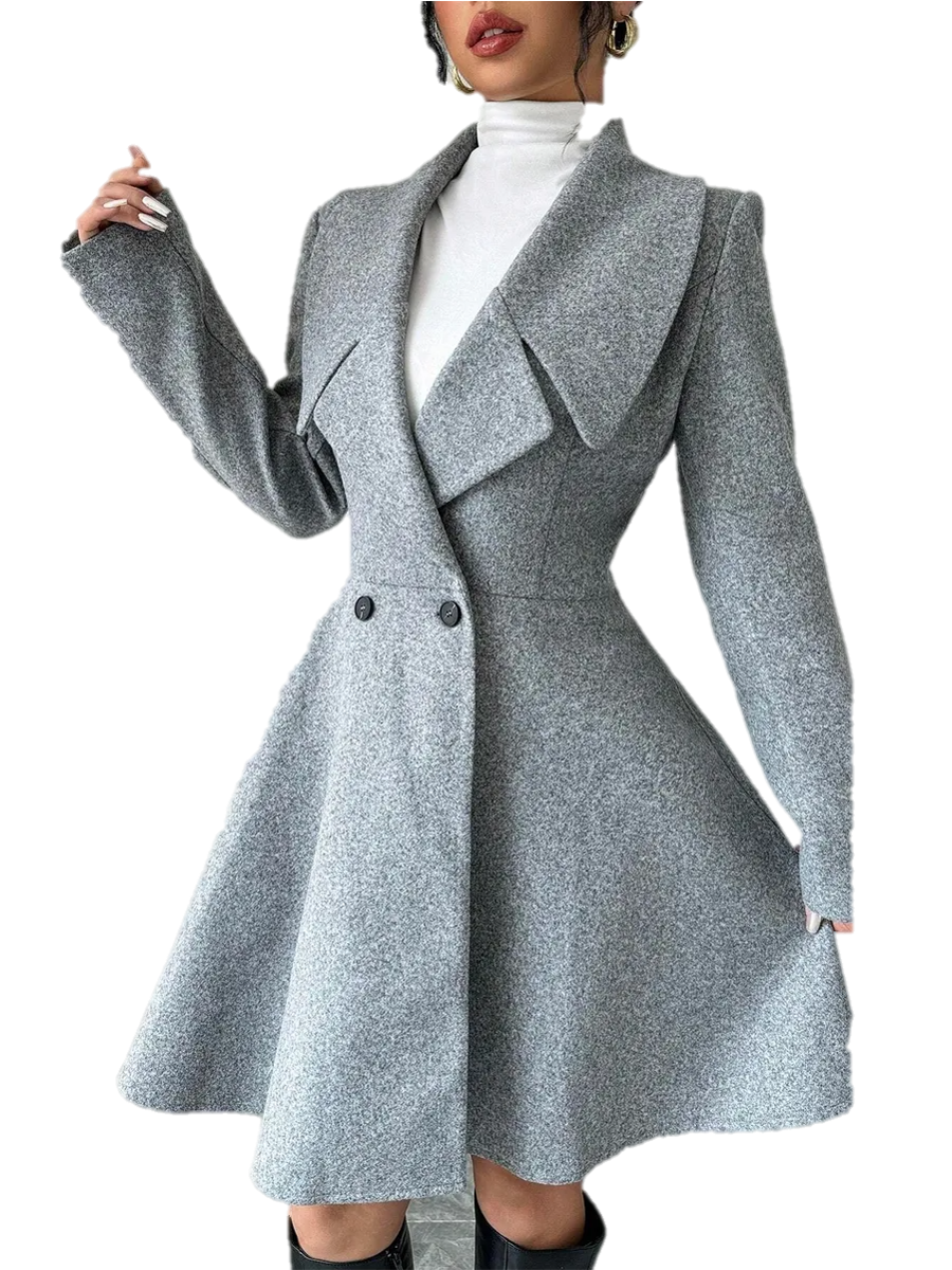 Gabardina Dama Abrigos Larga Túnica De Abrigo De Lana Fiesta