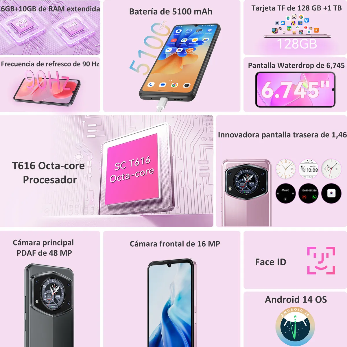 Cubot A30 Dual Sim 128 Gb Gris 6 Gb Ram