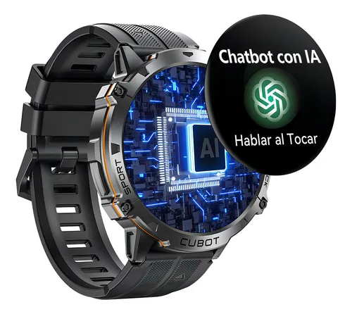 Reloj inteligente CUBOT X3 Smartwatch con Llamadas y IA ChatGPT 100 Días Batería Resistente Agua Reloj