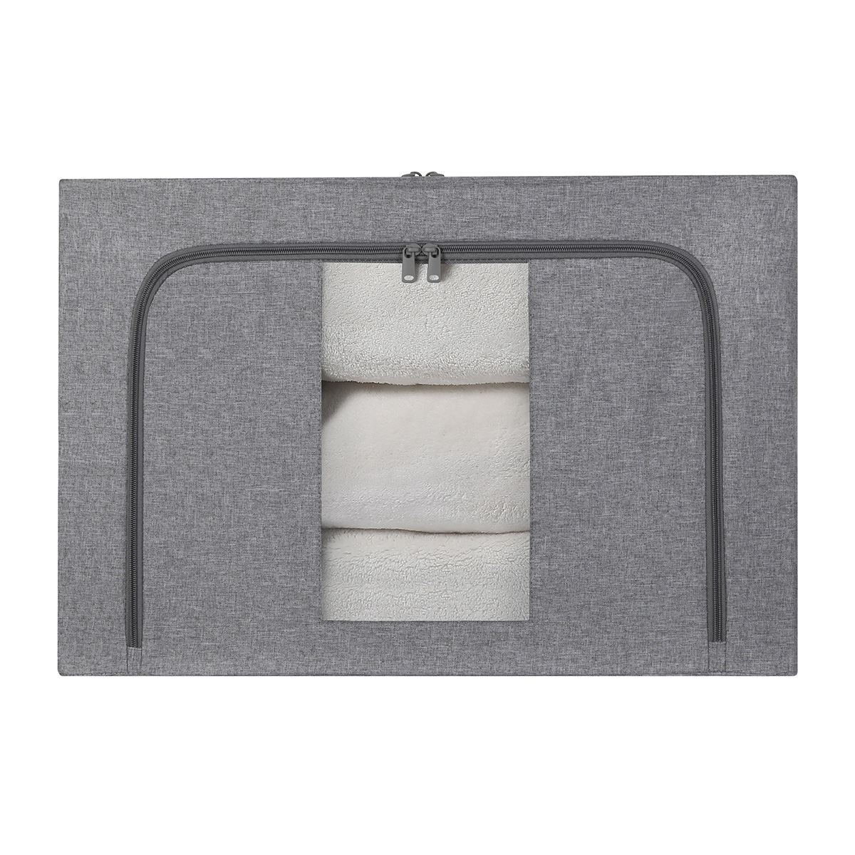 Caja Flexible de Almacenamiento Para Blancos , Set 2 piezas, Color Gris. AG BOX BLA02GN