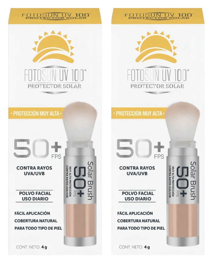Protector Solar Facial En Polvo Con Brocha Fotosun Uv 2-pack