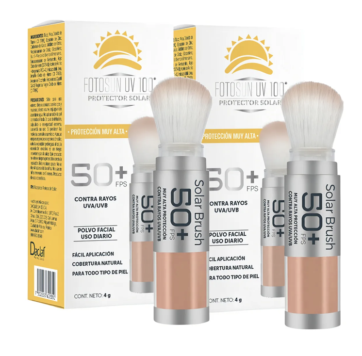 Protector Solar Facial En Polvo Con Brocha Fotosun Uv 2-pack